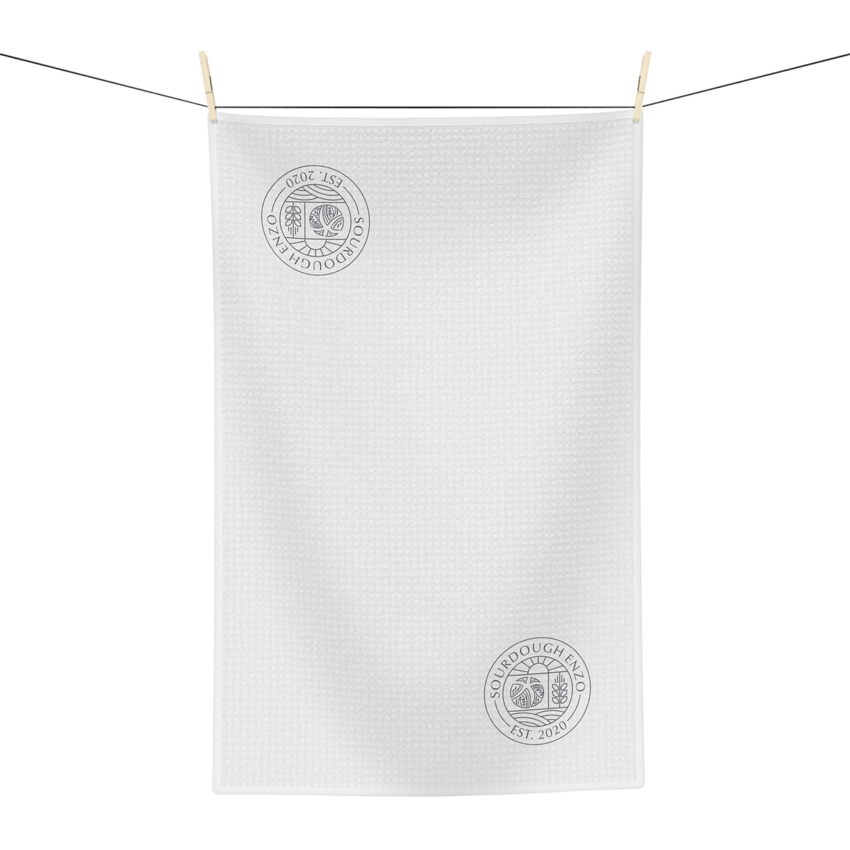 Embroidered Seal Microfiber Tea Towel — Soft Absorbent Kitchen Cloth